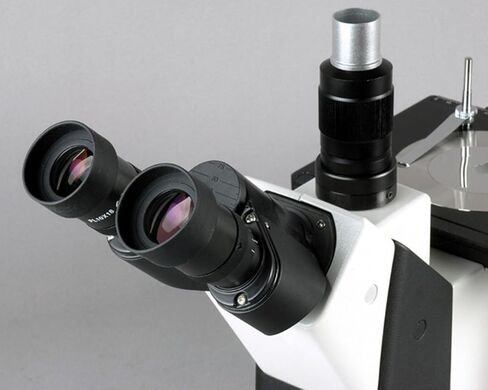 AmScope ME1200TB-M Digital Inverted Trinocular Metallurgical Microscope, 50X-1000X Magnification, PL10x and PL20x Eyepieces, Polarizing Condenser, Brightfield and Polarizing LED Illumination with Rheostat, Large Double-Layer Mechanical Stage, 90-240V, Inc in Saudi Arabia