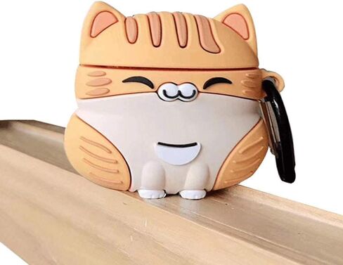UR Sunshine Case Compatible with AirPods 1/2, Super Cute Sitting Lucky Cat Kitty Cover Case, Soft TPU Silicone Gel Earphone Case Compatible with AirPods 1/2 -Yellow in Saudi Arabia