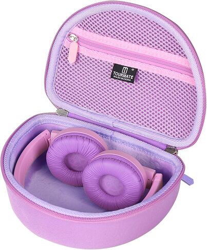 حقيبة سفر صلبة من Tourmate لسماعات الرأس اللاسلكية على الأذن للأطفال K4206 من Philips/سماعات الرأس iClever HS19 للأطفال/سماعات الرأس RORSOU R10 على الأذن، حقيبة تخزين واقية للحمل (أرجواني، حافظة فقط) in Saudi Arabia