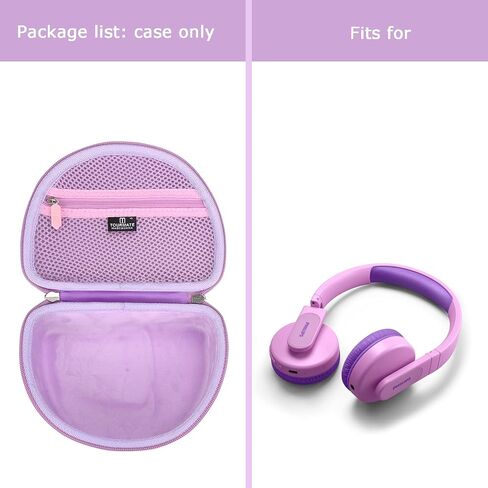 حقيبة سفر صلبة من Tourmate لسماعات الرأس اللاسلكية على الأذن للأطفال K4206 من Philips/سماعات الرأس iClever HS19 للأطفال/سماعات الرأس RORSOU R10 على الأذن، حقيبة تخزين واقية للحمل (أرجواني، حافظة فقط) in Saudi Arabia