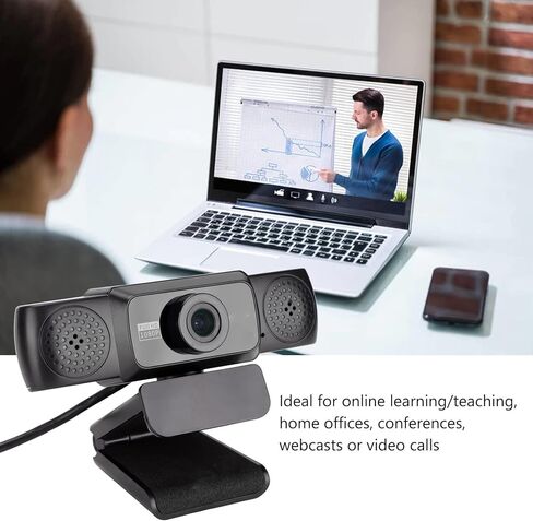 Zopsc Multifunctional Webcam USB Camera 1080P Web Camera NoiseCanceling Mic 95 Degree Video Webcam for PC/Mac/Laptop//Tablet in Kuwait