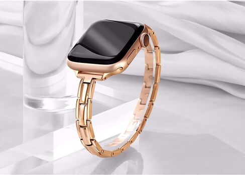 Secbolt Bands Compatible with Apple Watch Band 38mm 40mm 41mm iWatch SE Series 9/8/7/6/5/4/3/2/1, Slim Dressy Stainless Steel Bracelets for Women in Kuwait