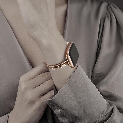 Secbolt Bands Compatible with Apple Watch Band 38mm 40mm 41mm iWatch SE Series 9/8/7/6/5/4/3/2/1, Slim Dressy Stainless Steel Bracelets for Women in Kuwait