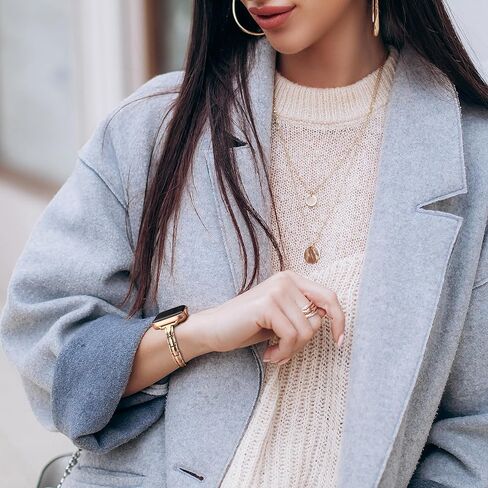 Secbolt Bands Compatible with Apple Watch Band 38mm 40mm 41mm iWatch SE Series 9/8/7/6/5/4/3/2/1, Slim Dressy Stainless Steel Bracelets for Women in Kuwait