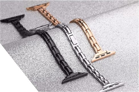 Secbolt Bands Compatible with Apple Watch Band 38mm 40mm 41mm iWatch SE Series 9/8/7/6/5/4/3/2/1, Slim Dressy Stainless Steel Bracelets for Women in Kuwait