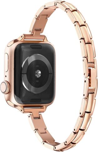 Secbolt Bands Compatible with Apple Watch Band 38mm 40mm 41mm iWatch SE Series 9/8/7/6/5/4/3/2/1, Slim Dressy Stainless Steel Bracelets for Women in Kuwait