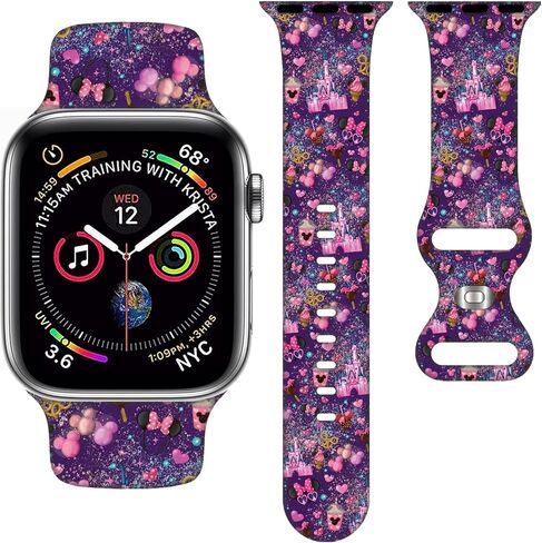 Cartoon Band Compatible with Apple Watch 38mm/40mm/41mm/42mm/44mm/45mm/46mm, Cute Bands Replacement for Apple Watch Series 10 9 8 7 6 5 4 3 SE2, Silicone iWatch Band for Women Men in Kuwait