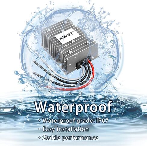 DC 36V 48V Step Down to 24V 1A 24W Converter Voltage Reducer, Waterproof DC/DC Buck Transformer Power Supply in Kuwait