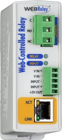 WebRelay Remote Accessible Ethernet Relay and Digital Input Module (POE and/or 9-28 VDC Power Supply Required) in Saudi Arabia