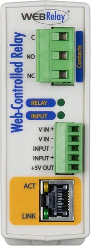 WebRelay Remote Accessible Ethernet Relay and Digital Input Module (POE and/or 9-28 VDC Power Supply Required) in Saudi Arabia