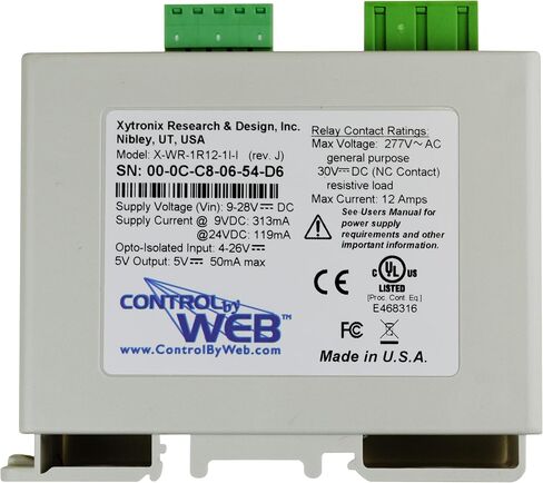 WebRelay Remote Accessible Ethernet Relay and Digital Input Module (POE and/or 9-28 VDC Power Supply Required) in Saudi Arabia