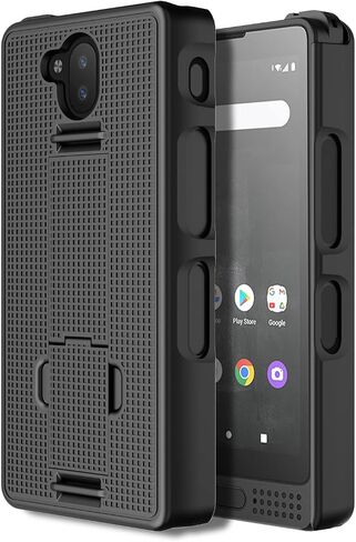 حافظة مع مشبك لهاتف Sonim XP10 5G، غطاء هاتف صلب نحيف من Nakedcellphone مع مسند و[دوار/سقاطة] مجموعة حافظة للحزام على الورك لهاتف XP9900 (2022) - أزرق كوبالت in Saudi Arabia