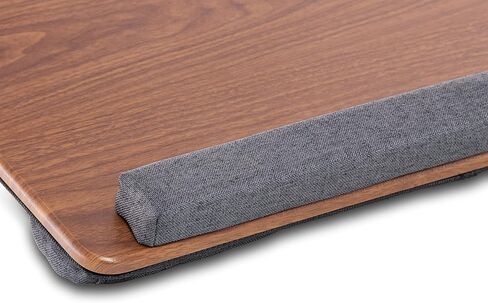 Husband Pillow - Bed Tray Desk, Adjustable Hard Wood PVC Desktop Lap Desk, Portable Laptop Table Stand Foldable Laptop Tray for Sofa Couch Floor (Large, Gray) in Kuwait