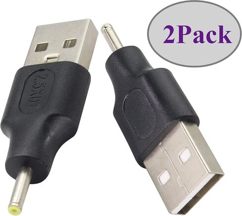 AAOTOKK (2 حزمة) USB إلى DC 3.0 × 1.1 مم محول الطاقة 5 فولت USB 2.0 ذكر إلى تيار مستمر 3.0 × 1.1 مم ذكر تيار مستمر موصل برميل شحن الطاقة لـ 5 فولت تيار مستمر صغير أو شحن إلكترونيات USB (M/3.0 × 1.1) in Kuwait