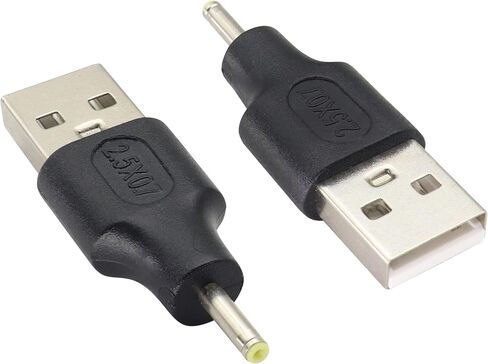 AAOTOKK (2 حزمة) USB إلى DC 3.0 × 1.1 مم محول الطاقة 5 فولت USB 2.0 ذكر إلى تيار مستمر 3.0 × 1.1 مم ذكر تيار مستمر موصل برميل شحن الطاقة لـ 5 فولت تيار مستمر صغير أو شحن إلكترونيات USB (M/3.0 × 1.1) in Kuwait