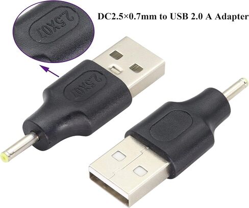 AAOTOKK (2 حزمة) USB إلى DC 3.0 × 1.1 مم محول الطاقة 5 فولت USB 2.0 ذكر إلى تيار مستمر 3.0 × 1.1 مم ذكر تيار مستمر موصل برميل شحن الطاقة لـ 5 فولت تيار مستمر صغير أو شحن إلكترونيات USB (M/3.0 × 1.1) in Kuwait