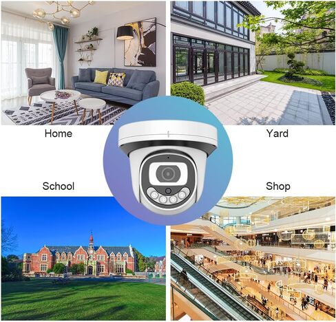 EVERSECU 1080P 24/7 Full-time Color Night Vision Indoor HD Analog Dome Security Camera with Warm Light LEDs, 2MP (HD-TVI/AHD/CVI/Analog) 4-in-1 CCTV Camera with 2.8mm Lens Wide Angle in Saudi Arabia
