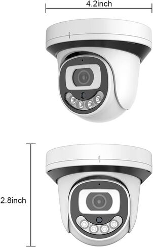 EVERSECU 1080P 24/7 Full-time Color Night Vision Indoor HD Analog Dome Security Camera with Warm Light LEDs, 2MP (HD-TVI/AHD/CVI/Analog) 4-in-1 CCTV Camera with 2.8mm Lens Wide Angle in Saudi Arabia
