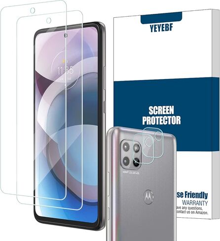 واقي شاشة موتو ون 5G ايس + واقيات عدسة الكاميرا من واي اي بي اف [عبوتين] واقي شاشة من الزجاج المقوى [خالي من الفقاعات] [مناسب للحافظة] واقي شاشة زجاجي لموتو ون 5G ايس in Kuwait