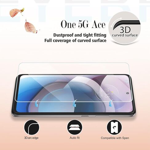 واقي شاشة موتو ون 5G ايس + واقيات عدسة الكاميرا من واي اي بي اف [عبوتين] واقي شاشة من الزجاج المقوى [خالي من الفقاعات] [مناسب للحافظة] واقي شاشة زجاجي لموتو ون 5G ايس in Kuwait