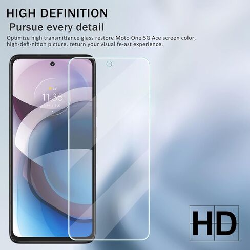 واقي شاشة موتو ون 5G ايس + واقيات عدسة الكاميرا من واي اي بي اف [عبوتين] واقي شاشة من الزجاج المقوى [خالي من الفقاعات] [مناسب للحافظة] واقي شاشة زجاجي لموتو ون 5G ايس in Kuwait