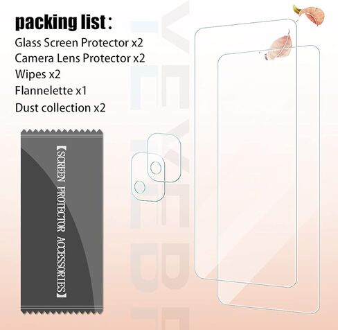 واقي شاشة موتو جي باور 2021 + واقيات عدسة الكاميرا من واي اي اي بي اف، [قطعتان] واقي شاشة من الزجاج المقسى [خالٍ من الفقاعات] [مناسب للحافظة] واقي شاشة زجاجي لهاتف موتورولا موتو جي باور 2021 in Kuwait