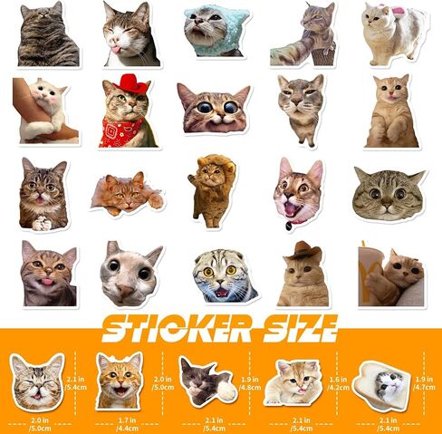 100 قطعة من ملصقات القطط اللطيفة، ملصقات Lifany Funny Cat للأطفال، ملصقات Lifany الفينيل المقاومة للماء لأجهزة الكمبيوتر المحمول، ممتص الصدمات، لوح التزلج، زجاجات المياه، الكمبيوتر، الهاتف، ملصقات حيوانات لطيفة للأطفال المراهقين in Kuwait