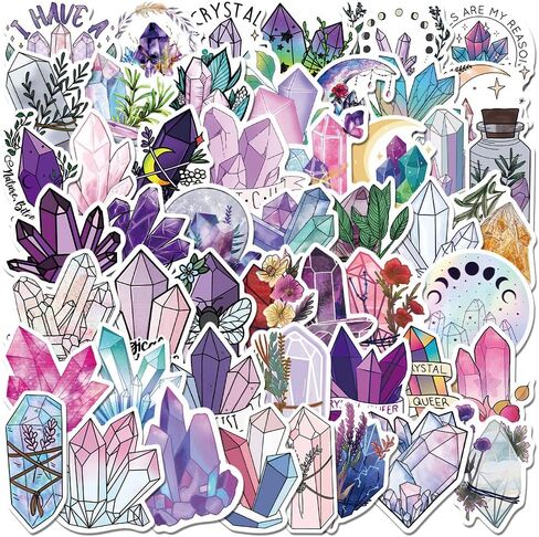 ملصقات كريستال 50 قطعة من الملصقات الجمالية، ملصقات فينيل مقاومة للماء لزجاجة المياه، والكمبيوتر المحمول، وحافظة الهاتف، والمراهقات والبالغات in Kuwait