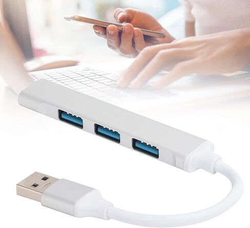 موزع USB 3.0 بـ4 منافذ، محول من خليط معدني من الالومنيوم عالي السرعة يدعم نظام التشغيل ويندوز اكس بي/فيستا/7/8 او اس اكس in Kuwait