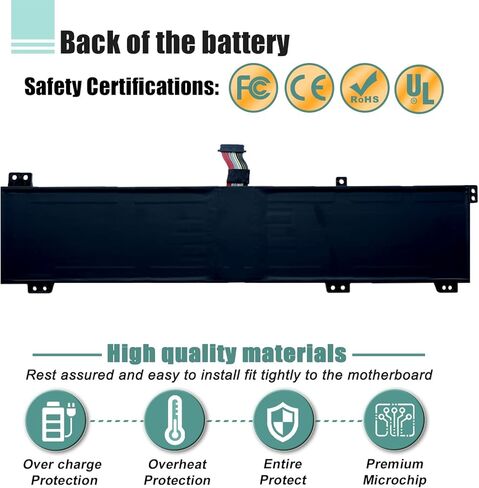 L20C4PC1 Laptop Battery Compatible with Lenovo Legion 5 Pro-16ACH6 16ACH6H 16ITH6 16ITH6H Legion 5-15ITH6 15ITH6H 15ACH6 15ACH6A 15ACH6H Legion 7-16ITHg6 16ACHg6 Series L20M4PC1 L20D4PC1 80Wh in Kuwait