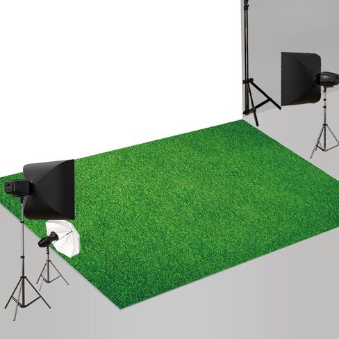 Kate 8x5ft/2.5x1.48m Green Grassland Rubber Floor Mat Photo Studio Props in Saudi Arabia