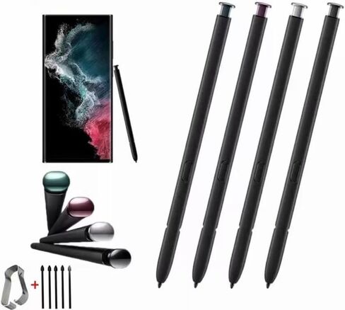 قلم بديل S22 Ultra لجهاز Galaxy S22 Ultra Stylus S Pen 【بدون بلوتوث 】+ أطراف/أطراف (أبيض) in Kuwait