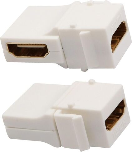 HDMI Keystone Coupler, Gold Plated HDMI Keystone Jack Insert Female to Female 3D 4K Coupler Adapter for Wall Plate (Black/2 Pack) in Kuwait