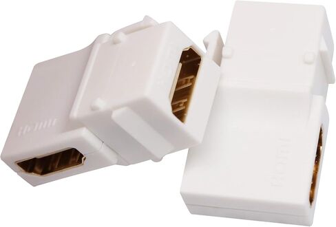 HDMI Keystone Coupler, Gold Plated HDMI Keystone Jack Insert Female to Female 3D 4K Coupler Adapter for Wall Plate (Black/2 Pack) in Kuwait