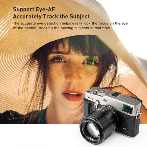 VILTROX 56mm F1.4 STM APS-C الإطار التركيز التلقائي عدسة رئيسية قياسية لكاميرا Fuji Fujifilm X-Mount بدون مرآة كاميرا رقمية X-M1 X-H1 X-PRO3 X-PRO2 X-T4 X-T3 X-T2 X-S10 X- T30 X-T20 X-T200 أسود in Kuwait