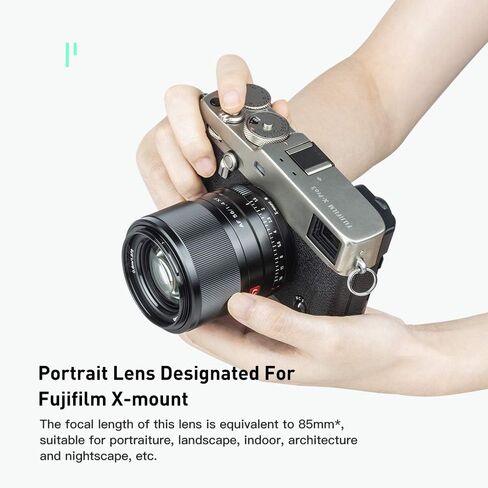 VILTROX 56mm F1.4 STM APS-C الإطار التركيز التلقائي عدسة رئيسية قياسية لكاميرا Fuji Fujifilm X-Mount بدون مرآة كاميرا رقمية X-M1 X-H1 X-PRO3 X-PRO2 X-T4 X-T3 X-T2 X-S10 X- T30 X-T20 X-T200 أسود in Kuwait
