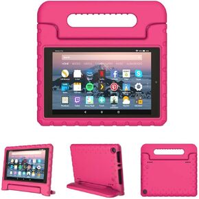 Kids Case for Fire HD 8 6th/7th/8th Generation Tablet (2016/2017/2018 Release) Kids Friendly and Shockproof Case Lightweight Durable Foam Cover with Convenient Handle Stand, Blue