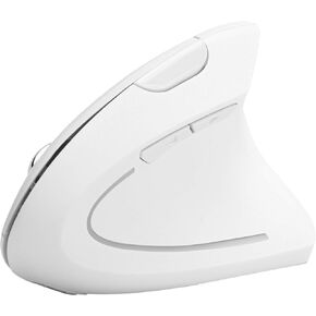 Hilitand Ergonomic Vertical Mouse, 2.4G Wireless Optical Game Mouse, RGB Backlight, Adjustable 4-Level 2400DPI, 6 Button for PC/Laptop Desktop(White) in Saudi Arabia
