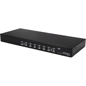 StarTech Port 1U Rack Mount DVI USB KVM Switch Kit, اسود 8 port VGA