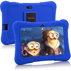 PRITOM 7 inch Kids Tablet, Quad Core Android 10, 32 GB ROM, WiFi, Bluetooth, Dual Camera, Educationl, Games, Parental Control, Kids Software Pre-Installed with Kids-Tablet Case (Light Pink)