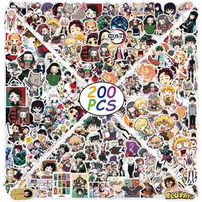 200 قطعة من ملصقات انيمي مختلطة، ملصقات انيمي كرتونية للابتوب والنوت بوك وزجاجة المياه والامتعة، هدايا للاطفال والرجال والنساء والمراهقين والبالغين in Kuwait