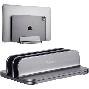 فالوبير حامل لابتوب راسي، حامل مزدوج لسطح المكتب مع قاعدة قابلة للتعديل، يناسب جميع اجهزة ماك بوك/ سيرفيس/ سامسونج/ اتش بي/ ديل/كروم بوك in Kuwait