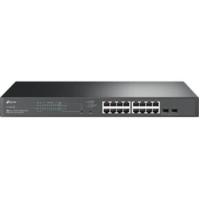 TP-Link TL-SG2218P | 16 Port Gigabit Smart Managed PoE Switch | 16 PoE+ Ports @150W, 2 SFP Slots | Support Omada SDN | PoE Recovery | IPv6 | Static Routing | 5 Year Manufacturer Warranty