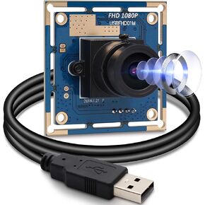 SVPRO USB Camera Board 1080P Wide Angle Camera Module with 170 Degree Fisheye Lens, CMOS OV2710 30fps/60fps/100fps USB Board Computer Camera for Support Android Linux Windows Mac OS