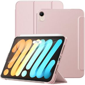 JETech Case for iPad Mini 6 (8.3-Inch 2021 Model), Protective Hard Back Shell Soft-Touch Tablet Stand Cover, Auto Wake/Sleep (Black)