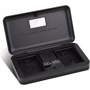 شاحن بطارية LP-E10 مع قارئ بطاقات (باستثناء البطارية) متوافق مع Canon EOS Rebel T3/5/6/7/100، X50/70/80/90، 4000D، 3000D، 2000D، 1500D، 1300D، 1200D، 1100D أسود in Kuwait