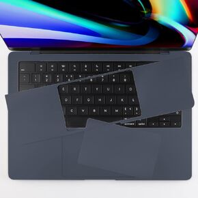 غطاء جلد لوحة التتبع المعدني من Batianda متوافق مع جهاز MacBook Air الجديد مقاس 13.6 بوصة 2022 موديل A2681 M2 ومسند حماية راحة اليد مع واقي لوحة اللمس، ضوء النجوم