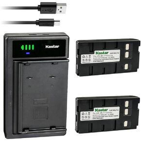 Kastar 2-Pack Battery and Smart USB Charger Replacement for JVC GR-AXM2U GR-AXM20U GR-AXM210U GR-AXM220U GR-AXM225U GR-AXM230U GR-AXM231U GR-AXM241U GR-AXM250U GR-AXM25U GR-AXM270U GR-AXM30U in Saudi Arabia