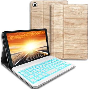 REAL-EAGLE Galaxy Tab A 8.4 2020 Backlit Keyboard Case SM-T307, 7 Color Backlights Detachable Wireless Keyboard Protective Case Cover for Samsung Galaxy Tab A 8.4 Inch 2020 SM-T307/T307U, Wood in Kuwait