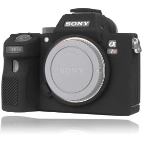Easy Hood Camera Case for Sony Alpha 7III a7 III a7R III a7RIII ILCE-7RM3 a73 a7R3 a7R Mark III Soft Silicone Protective Body Housing Case Camera Skin Protector Cover (Black with Key Marking)